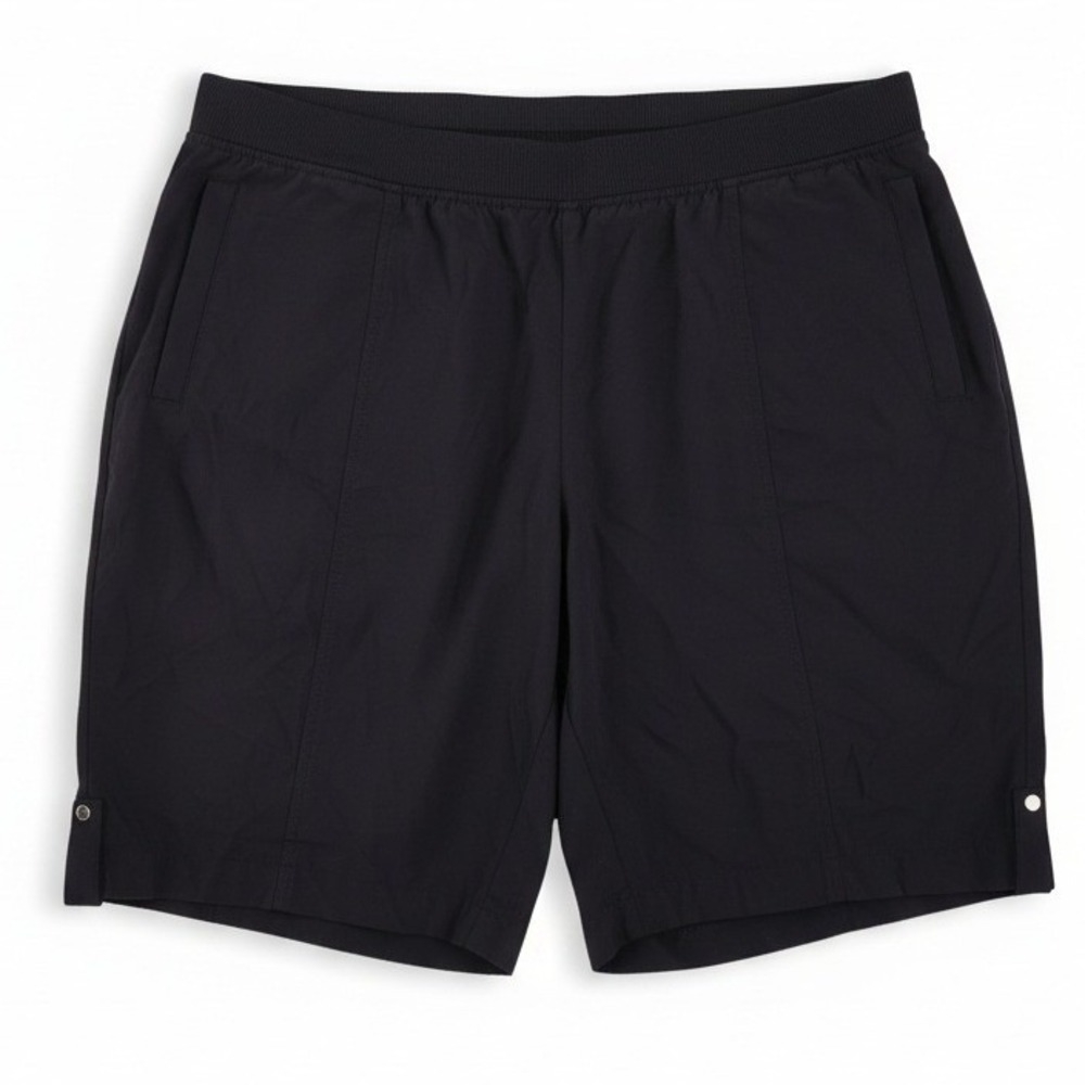 Zenergy‎ by Chicos 3 Black Pull On Pocketed Casual Walking Shorts Womens XL